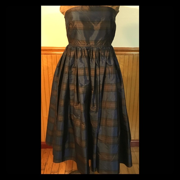 J. Crew silk plaid formal dress - Picture 3 of 11